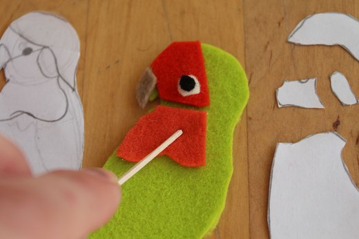 Glue Felt Pieces Down