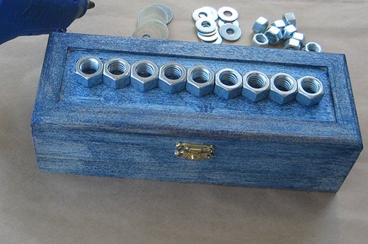Glue First Row of Hex Nuts