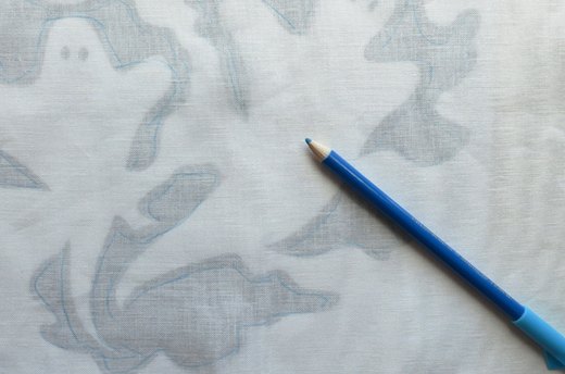 Roughly Trace Template Onto Tea Towel