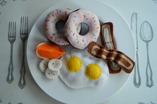 DIY Felt Breakfast Foods