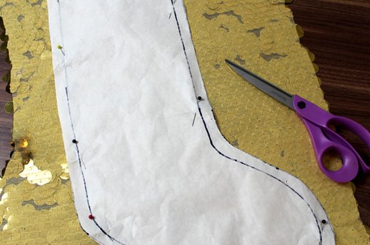 Cut the Sequin Fabric