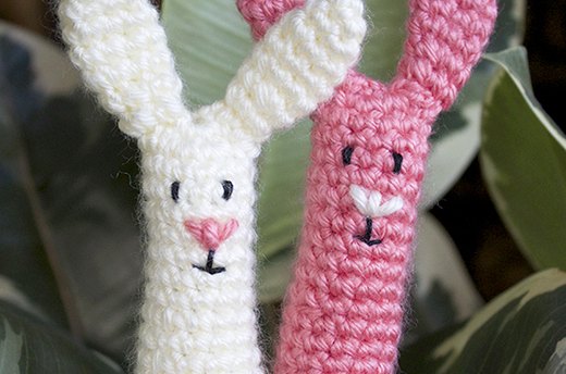 Crochet Bunny Rabbit Finger Puppet