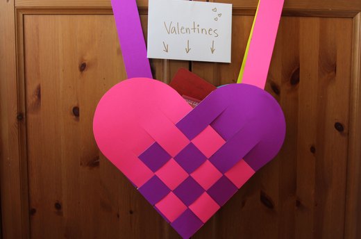 Woven Heart Valentine Bags