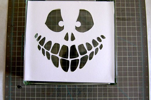 Place Stencil on Block
