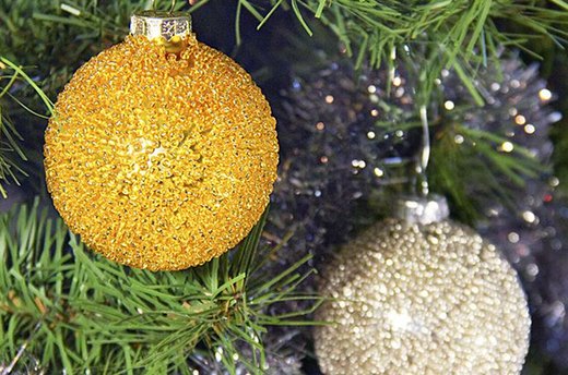 Glittery Beaded Ornaments