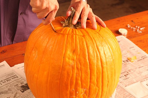 Pumpkin Preparation: Cut Off the Top