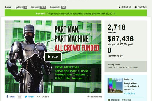 A Giant Statue of Robocop