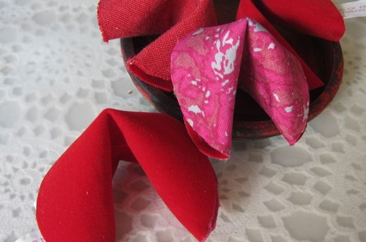 Fabric Fortune Cookie Cards