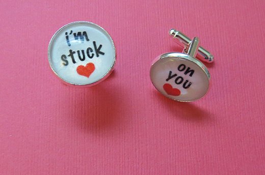 Finished Glass Cuff Links