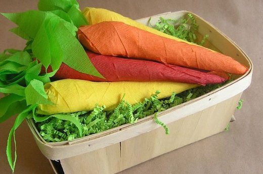 Treat-Filled Crepe Carrots