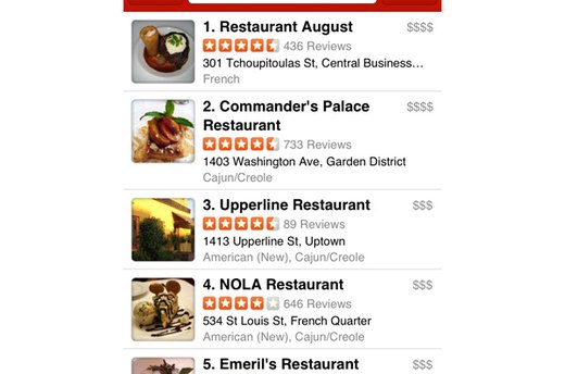 Yelp Mobile (iOS, Android; free)