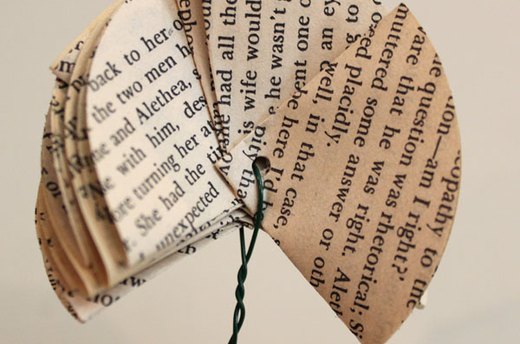 Making Book Page Pom Poms - Step 3