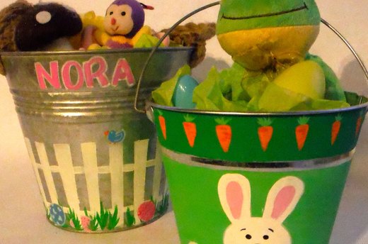 Painted Garden Pail Easter Basket