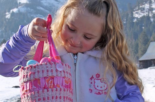 Refashioned Suit Jacket Easter Basket
