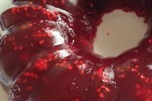 Festive Raspberry Cherry Gelatin