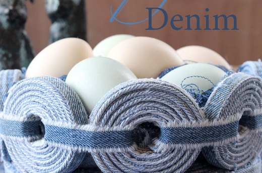 Refashioned Denim Easter Basket