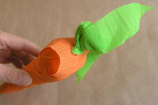 Twist End and Glue to Carrot