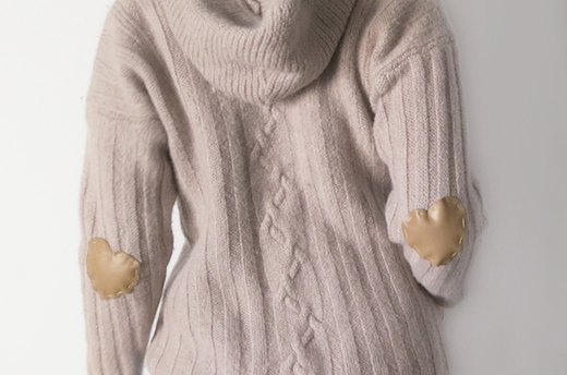 DIY Heart Elbow Patch Sweater