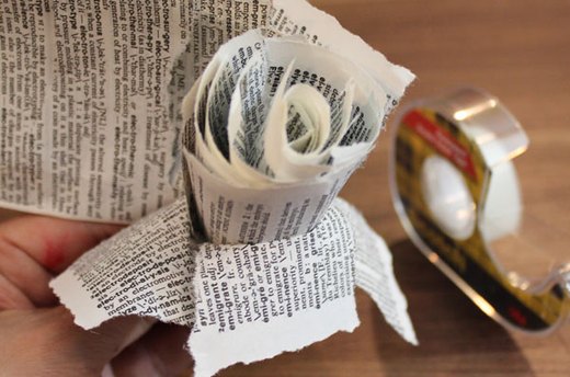 Roll Up the Pages To Make the Flower