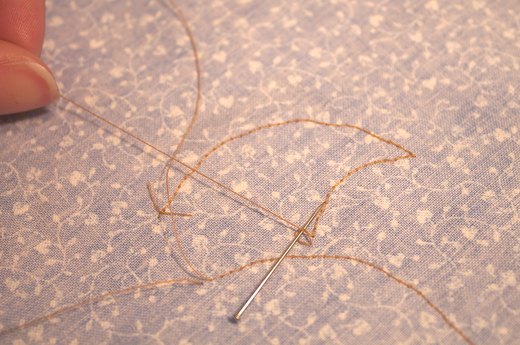 Secure Threads to the Back of the Fabric