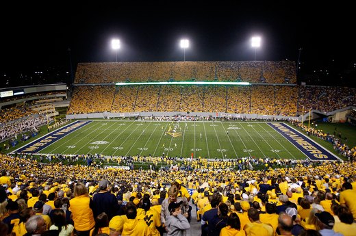 18. West Virginia's Milan Puskar Stadium, capacity 60,000