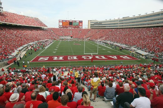 2. Wisconsin's Camp Randall Stadium, capacity 80,321