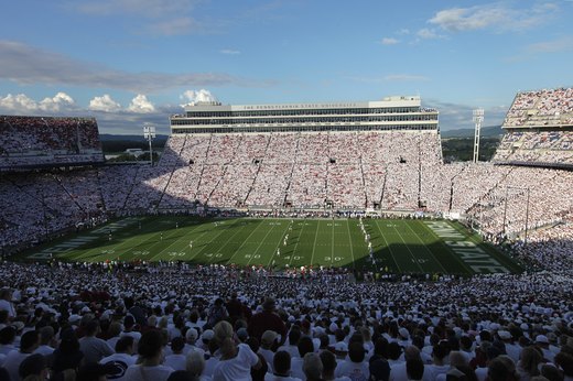 9. Penn State's Beaver Stadium, capacity 106,572