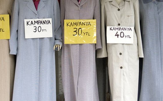 Traditional clothing on sale at a shop.