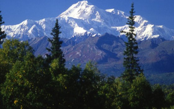 Some Alaskan snowmobile tours include jaunts into the foothills of Mt. McKinley.