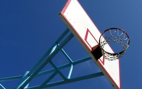 The campgrounds have outdoor basketball courts.