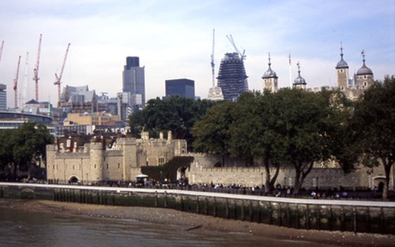 The Tower of London is a landmark along the Thames.