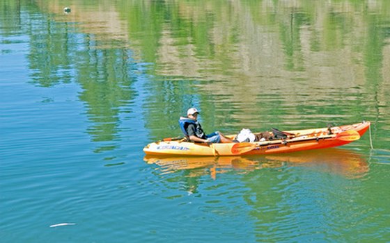 Kayak fishing is popular in Florida.