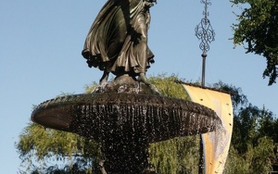 The Angel of the Waters tops the Bethesda Fountain in Central Park.