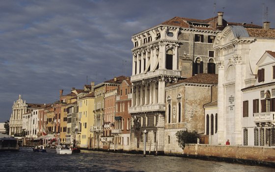 Grand Canal buildings feature many architectural styles.