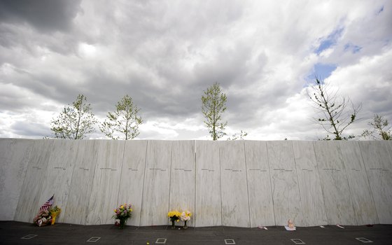 The Flight 93 National Memorial Wall of Names -- dedicated in September 2011.