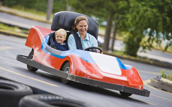 Multilevel go kart tracks make the I-Drive attraction even more exciting.