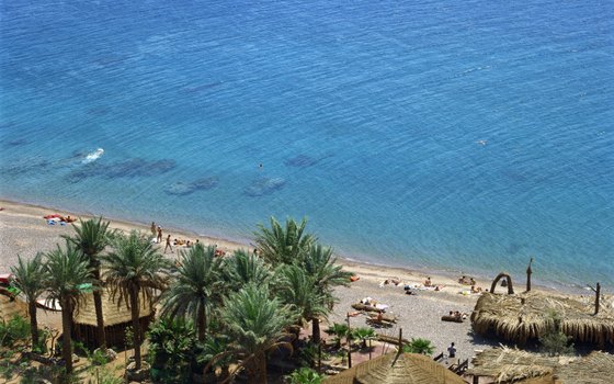 Eilat is a resort town, just a few miles from Aqaba, Jordan.