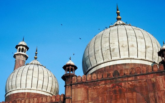 The Jama Masjid mosque in Delhi is popular with pilgrims.