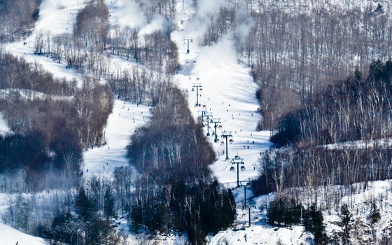 Mont Tremblant is Quebec's largest ski resort, with every amenity and excellent slopes.