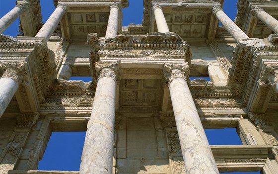 Greco-Roman ruins greet cruisers who disembark at Ephesus, Turkey.