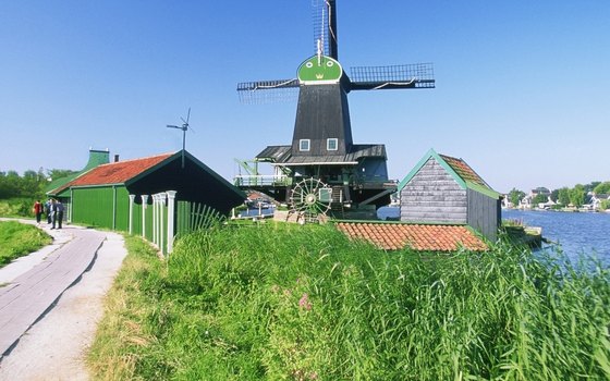 Zaanse Schans' lush countryside is a conservatory of historic buildings.