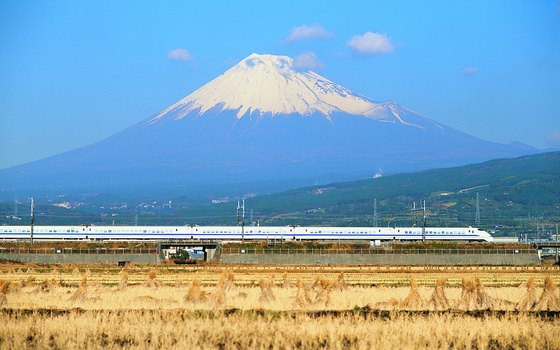 Take a shinkansen for a speedy trip to Osaka from Tokyo.