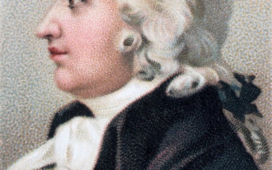 Souvenirs often include the image of Wolfgang Amadeus Mozart.