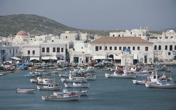 Cruises to Greece port at fishing towns like Mykonos as well as historic landmarks.