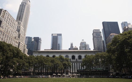 Bryant Park and the New York Public Library's main branch.