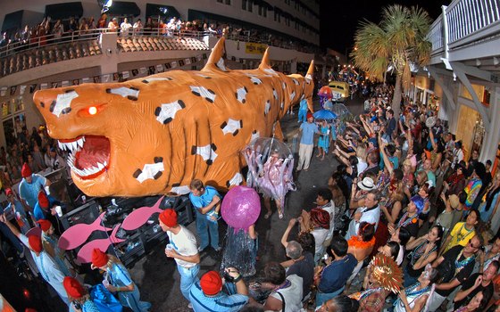 Duval Street in Key West is famous for its funky parades and festivals.