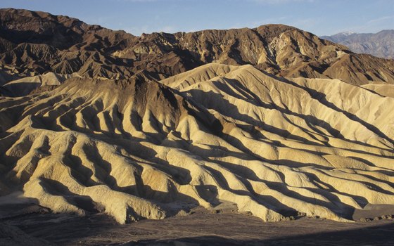 Wild badlands create some of Death Valley's most surreal landscapes.