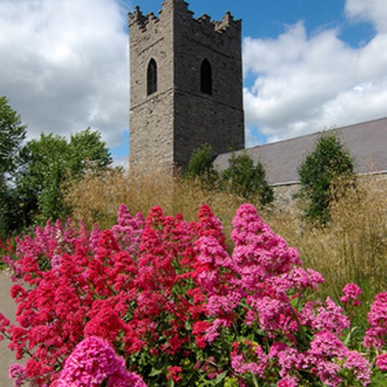 Many of Ireland's ancient castles feature stunning gardens.