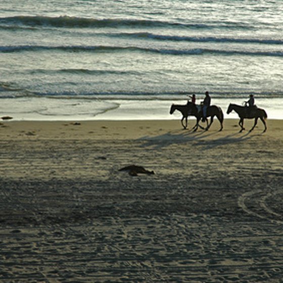 Horseback riding is a popular beach pastime in Rosarito.