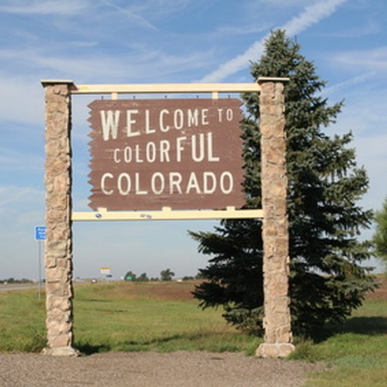 The welcome sign for Colorado.